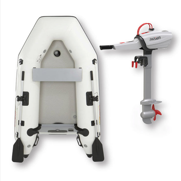 2.3m ISLAND INFLATABLE BOAT + 3hp PARSUN ELECTRIC OUTBOARD MOTOR