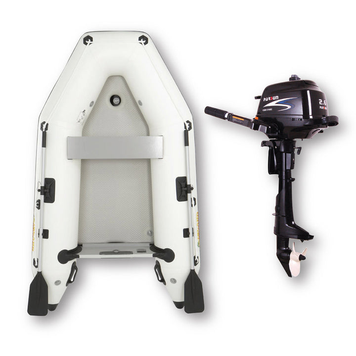 2.6m ISLAND INFLATABLE BOAT + 2.6HP PARSUN OUTBOARD MOTOR