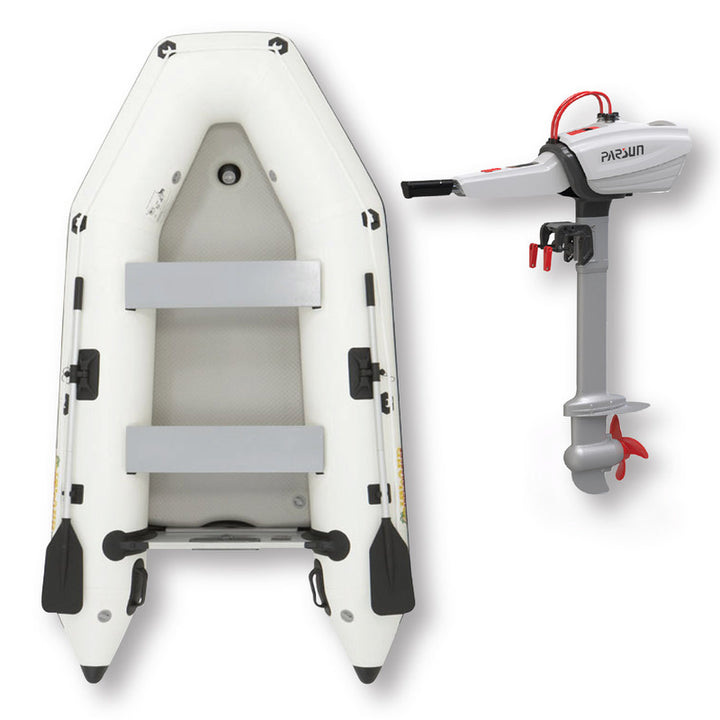 2.9m ISLAND INFLATABLE BOAT + 3hp PARSUN ELECTRIC OUTBOARD MOTOR