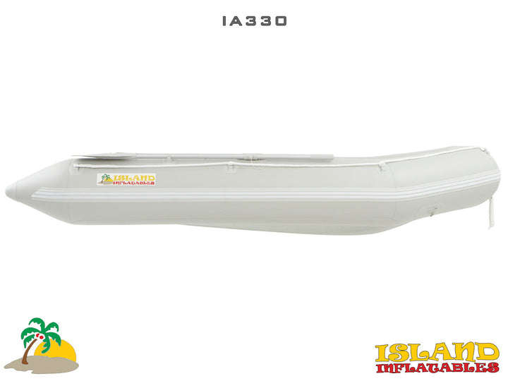 3.3m ISLAND INFLATABLE BOAT WHITE OR GRAY + 3hp PARSUN ELECTRIC OUTBOARD MOTOR