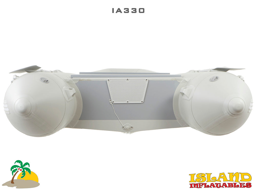 3.3m ISLAND INFLATABLE BOAT WHITE OR GRAY + 3hp PARSUN ELECTRIC OUTBOARD MOTOR