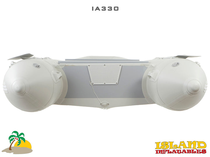 3.3m ISLAND INFLATABLE BOAT WHITE OR GRAY + 3hp PARSUN ELECTRIC OUTBOARD MOTOR