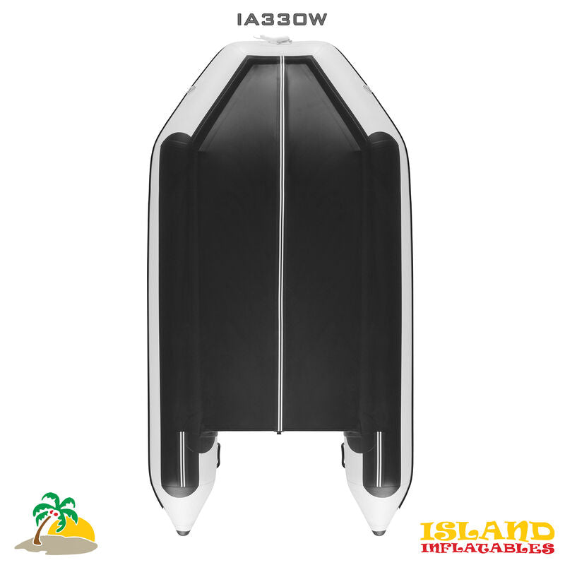 3.3m ISLAND INFLATABLE BOAT WHITE OR GRAY + 3hp PARSUN ELECTRIC OUTBOARD MOTOR