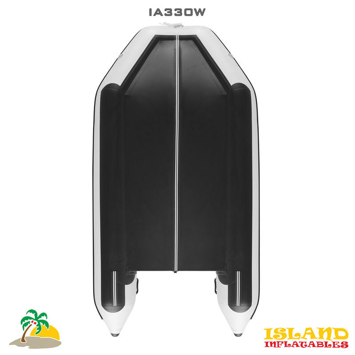 3.3m ISLAND INFLATABLE BOAT WHITE OR GRAY + 3hp PARSUN ELECTRIC OUTBOARD MOTOR