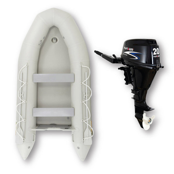 3.65m ISLAND INFLATABLE BOAT + 20HP PARSUN OUTBOARD MOTOR