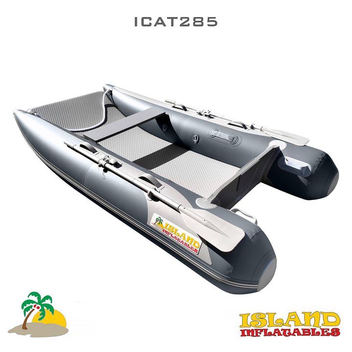 2.85m ISLAND INFLATABLE CAT BOAT + 2.6HP PARSUN OUTBOARD MOTOR