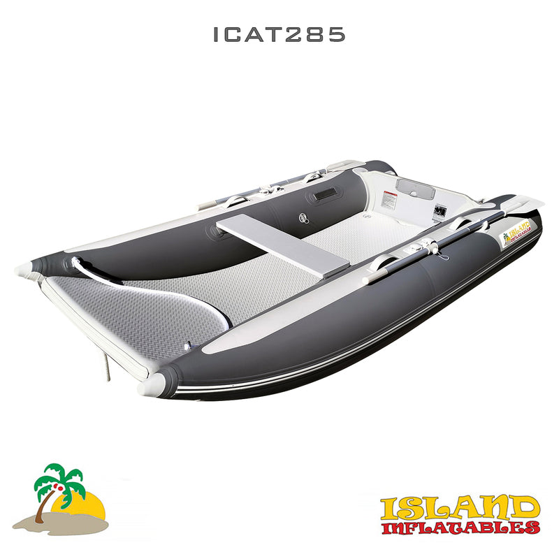 2.85m ISLAND INFLATABLE CAT BOAT + 2.6HP PARSUN OUTBOARD MOTOR