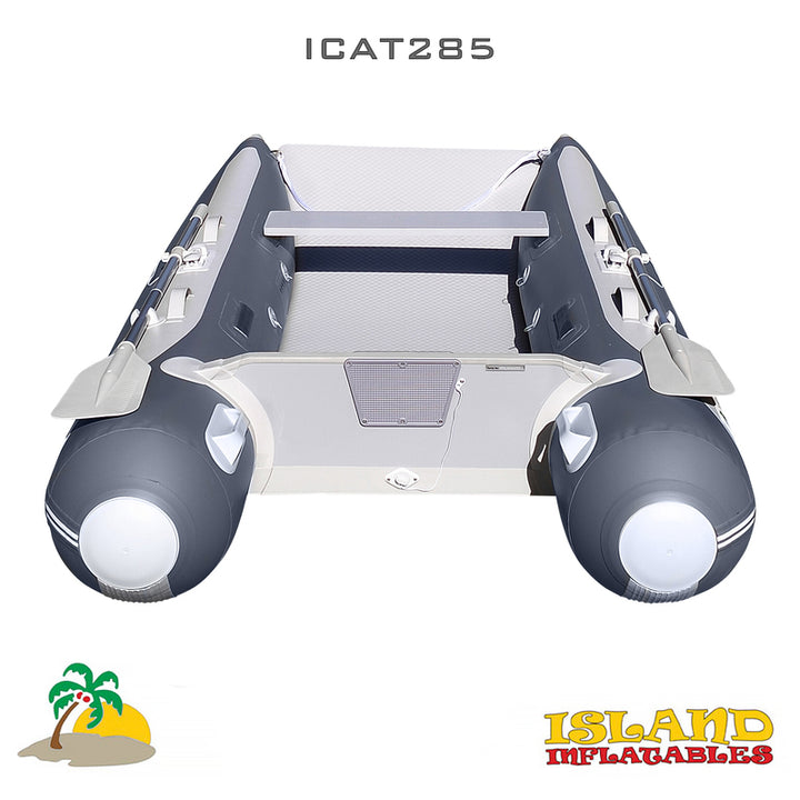 2.85m ISLAND INFLATABLE CAT BOAT + 2.6HP PARSUN OUTBOARD MOTOR