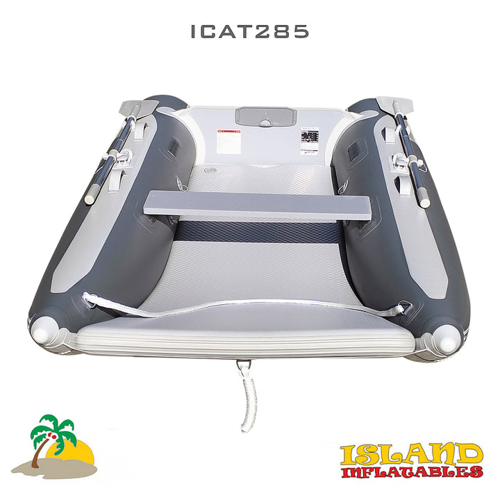 2.85m ISLAND INFLATABLE CAT BOAT + 2.6HP PARSUN OUTBOARD MOTOR