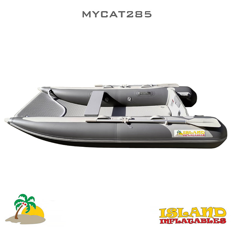 2.85m ISLAND INFLATABLE CAT BOAT + 2.6HP PARSUN OUTBOARD MOTOR