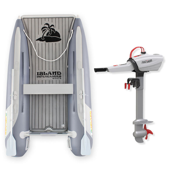 2.85m ISLAND INFLATABLE CAT BOAT + 3hp PARSUN ELECTRIC OUTBOARD MOTOR