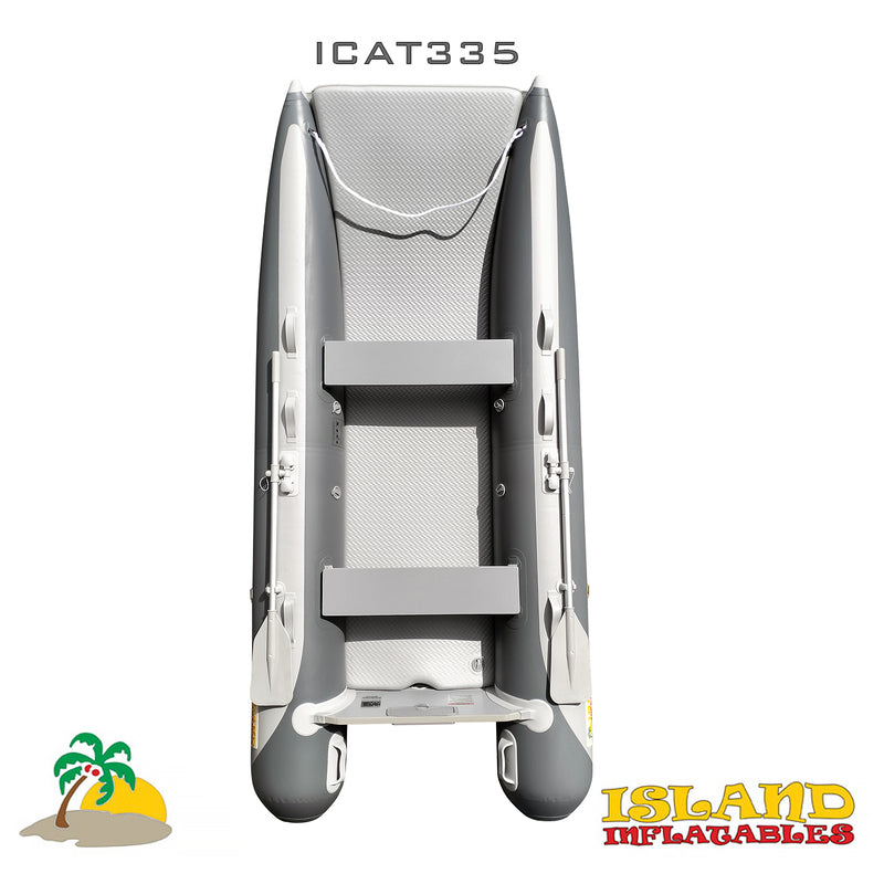 3.35m ISLAND INFLATABLE CAT BOAT + 5HP PARSUN OUTBOARD MOTOR