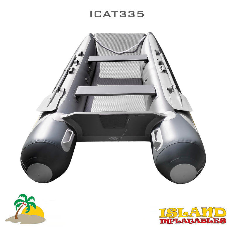 3.35m ISLAND INFLATABLE CAT BOAT + 5HP PARSUN OUTBOARD MOTOR