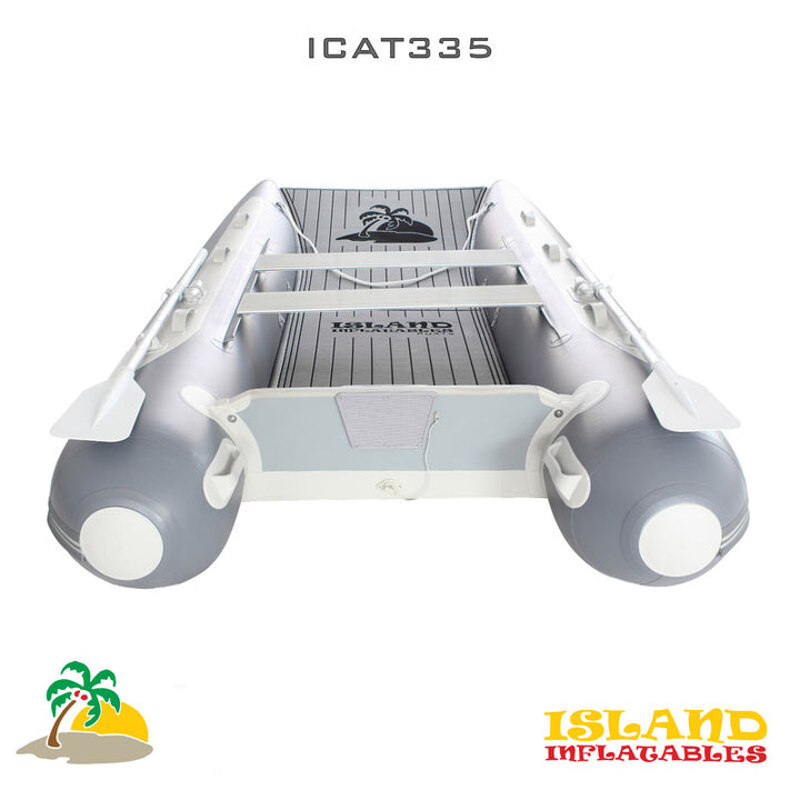 3.35m ISLAND INFLATABLE CAT BOAT + 5HP PARSUN OUTBOARD MOTOR