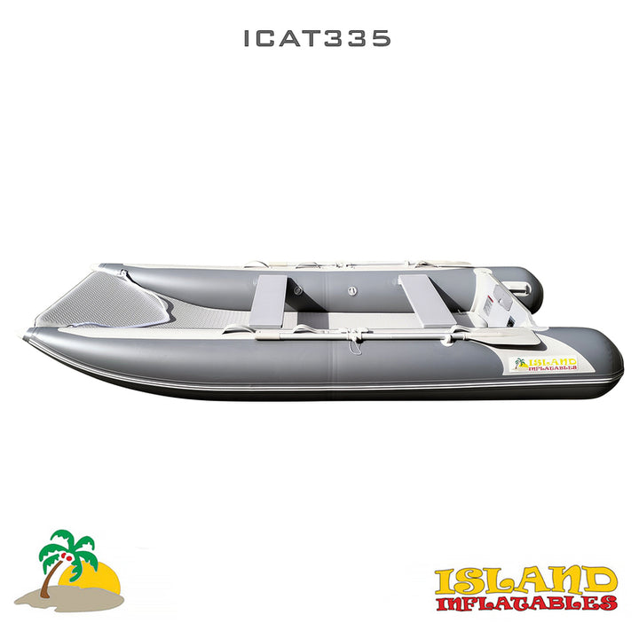 3.35m ISLAND INFLATABLE CAT BOAT + 5HP PARSUN OUTBOARD MOTOR