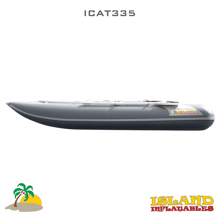 3.35m ISLAND INFLATABLE CAT BOAT + 9.8HP PARSUN OUTBOARD MOTOR