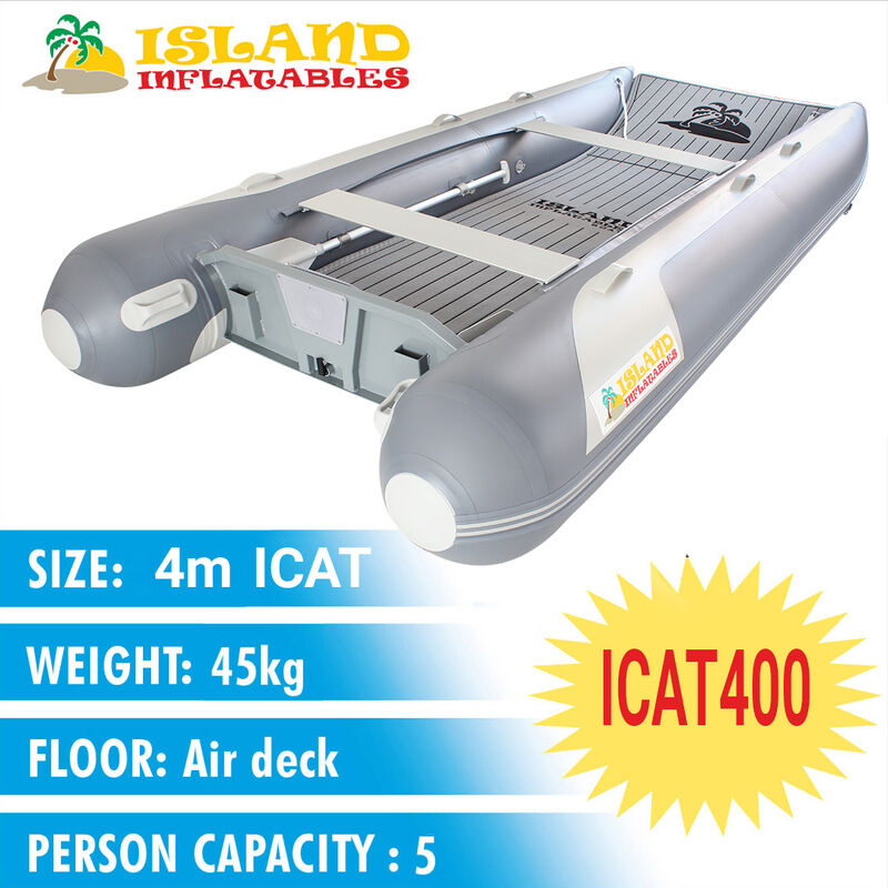 4m ISLAND INFLATABLE CAT BOAT + 20HP PARSUN OUTBOARD MOTOR