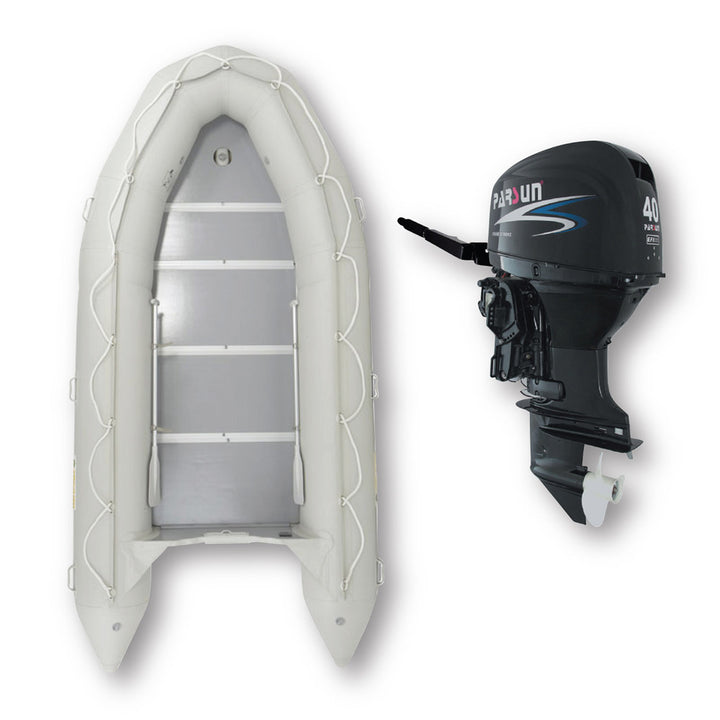 4.3m ISLAND INFLATABLE BOAT + 40HP PARSUN EFI OUTBOARD MOTOR